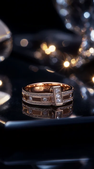 Rose Gold Ring on Premium Packaging