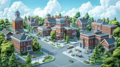 Outdoor Cartoon Style Buildings