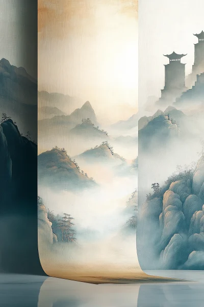 Chinese Scroll Landscape Painting