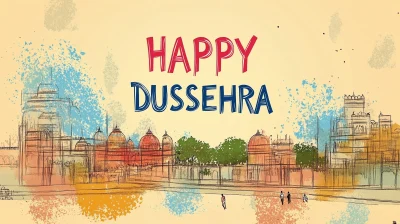 Happy Dussehra Illustration