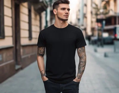 Black T-shirt Mockup