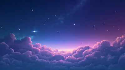 Dreamy Night Sky Illustration