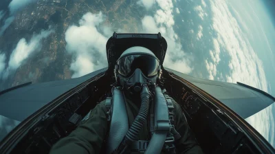 Gripen Jet Fighter Cockpit at Evening Sunset