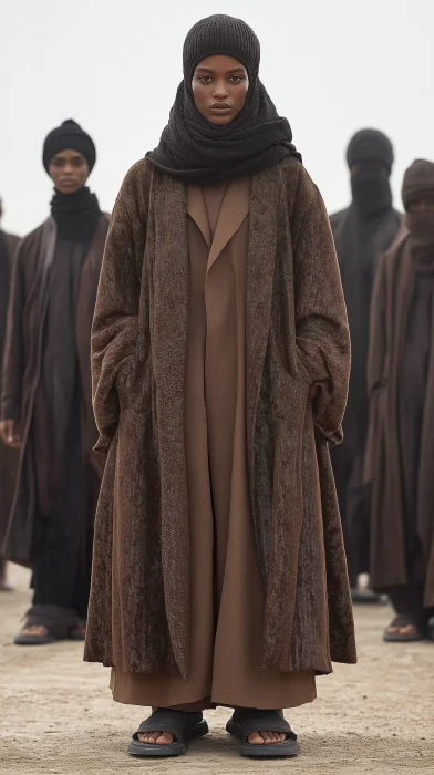 Muslim Women in Long Coat