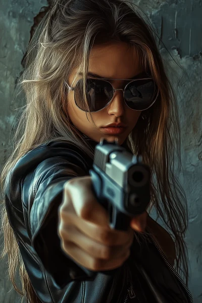 Thug Girl with Gun