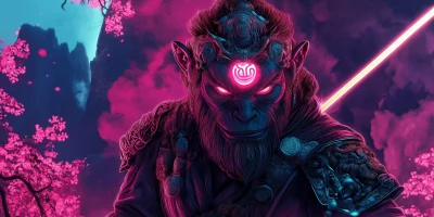 Neon Wukong Art