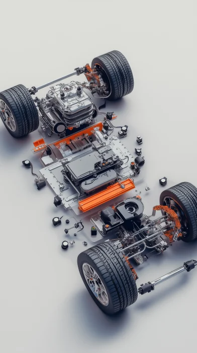 Electric Powertrain Exploded View