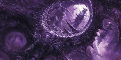 Biomechanical Purple Art