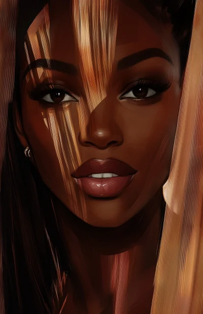 Digital Portrait of African American Woman