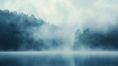 Mystical Foggy Landscape