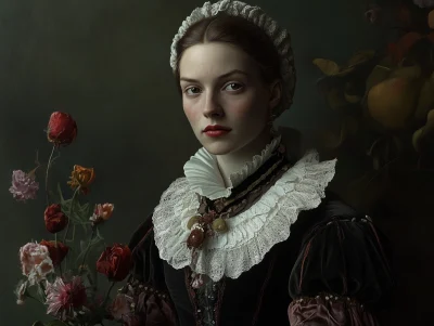 Cinematic Portrait of a Woman in 1600s Style