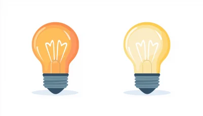 Light Bulb Icon in Flat Style