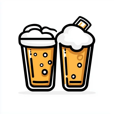 Minimalist Beer Flight Illustration