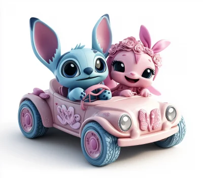 Stitch and Angel Wedding Ride