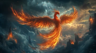 Ancient Chinese Phoenix Illustration