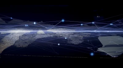 Connectivity Network with GPS Tracking Symbol