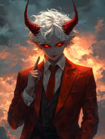 Male Demon with Red Suit