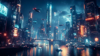 Futuristic Cyberpunk Cityscape