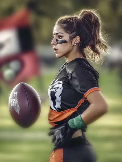 Female Flag Football Player