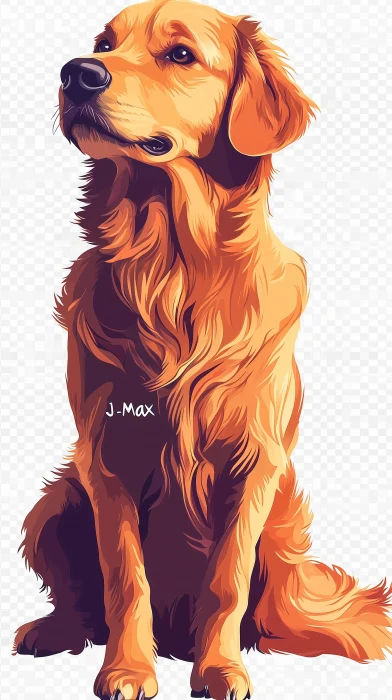 Golden Retriever Silhouette with Inscription