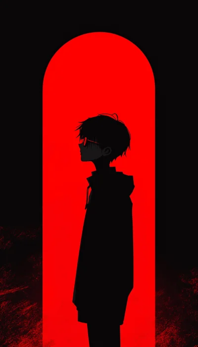 Silhouette Boy in Glasses