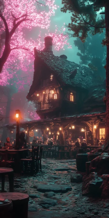 Enchanted Tavern in the Gnarled Forest