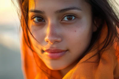 Filipina Woman in Hyper Realistic Color