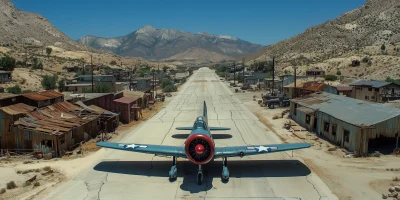 Warbirds Flying Over Runway