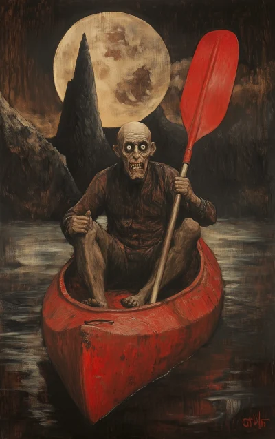 Surreal Kayak Painting