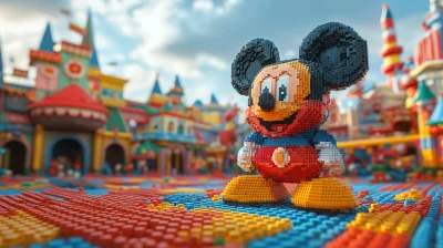 Colorful Toy Block Theme Park