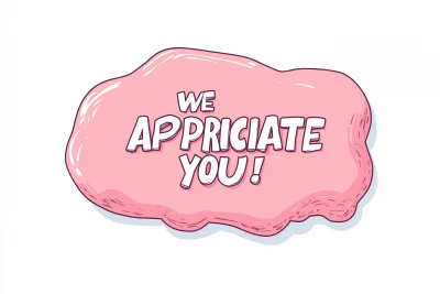 Appreciation Bubble Text