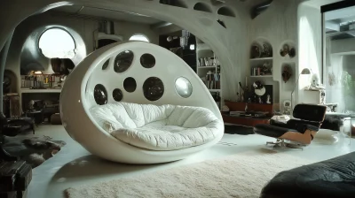 Alien Crib in Modern American House Living Room