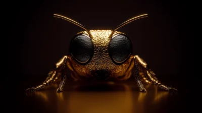 Close-up of a bee’s eyes