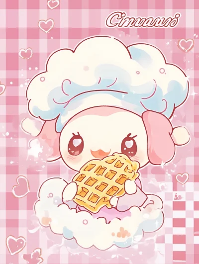 Kawaii Sanrio Cinnamoroll in cloud