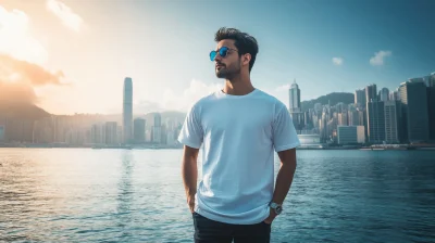 Man in Oversized White Tee