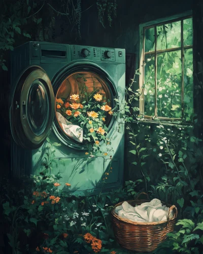 Overgrown Laundry Room