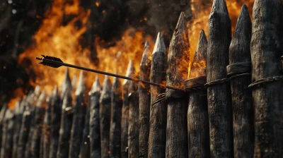 Burning Arrow into Wooden Fortress