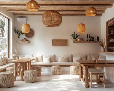 Boho Style Cozy Cafe Interior