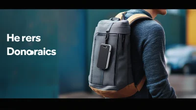 Man carrying backpack with power bank