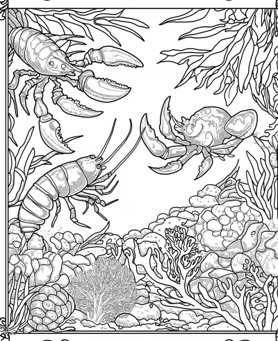 Reef Life Coloring Page