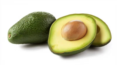 Whole and Half Avocado