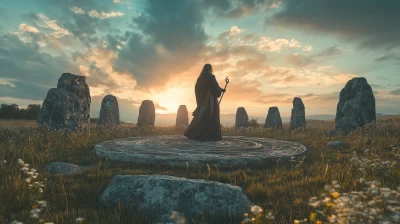 Druid in Stone Circle