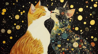 Cat Kiss Klimt