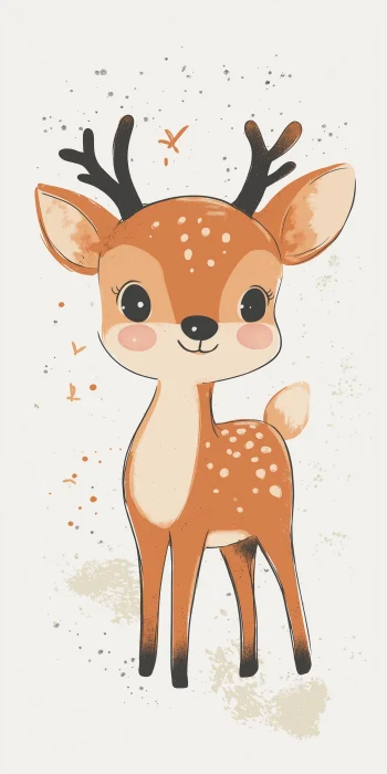 Minimalistic Baby Deer Poster