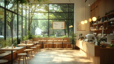 Café Interior with Natural Light