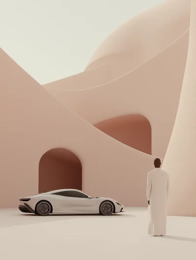 Surreal Hypercar Advertisement