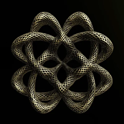 Fractal Trefoil Knot Pattern