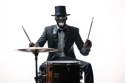 Jazz Drummer Skeleton