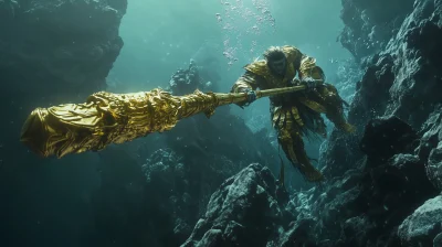 Sun Wukong’s Staff in the Deep Ocean Abyss