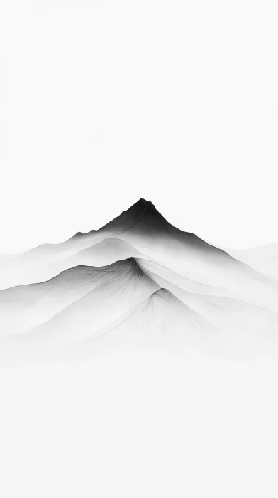 Minimalist Mountain Peak Illustration